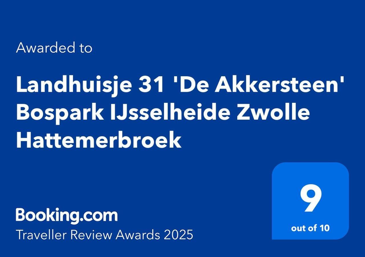 Landhuisje 31 'De Akkersteen' Bospark Ijsselheide Zwolle Hattemerbroek Eksteriør bilde